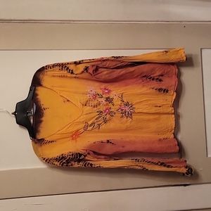 Smart Set 100% Cotton Embroidered Long Sleeve Shirt